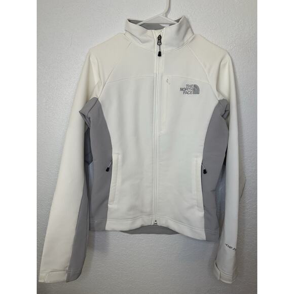 The North Face Jacket Women’s Size Small Apex Soft Shell Full Zip White Gray - Picture 1 of 16